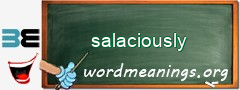 WordMeaning blackboard for salaciously
